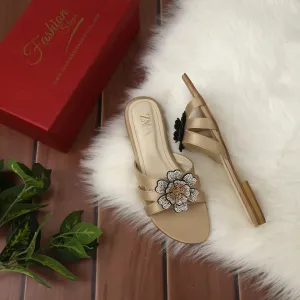 Flower Flats (Beige)