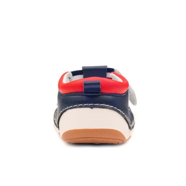 FLYNN navy and red baby and toddler boys sandals