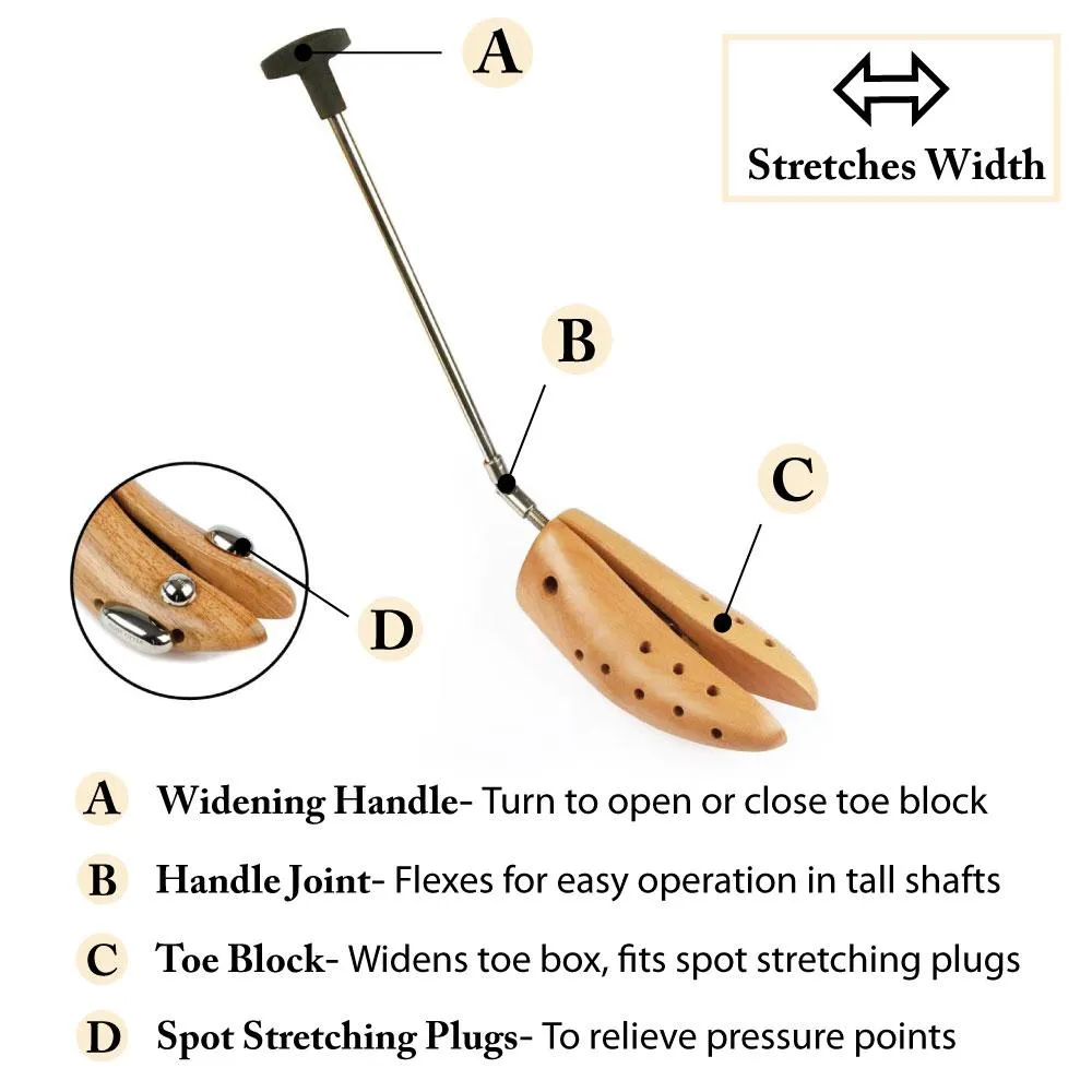 FootFitter Premium Professional Boot Stretcher Set - Pair of Boot Stretcher