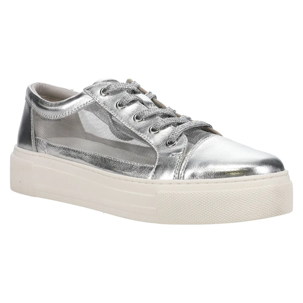 Forever Young Metallic Lace Up Sneakers