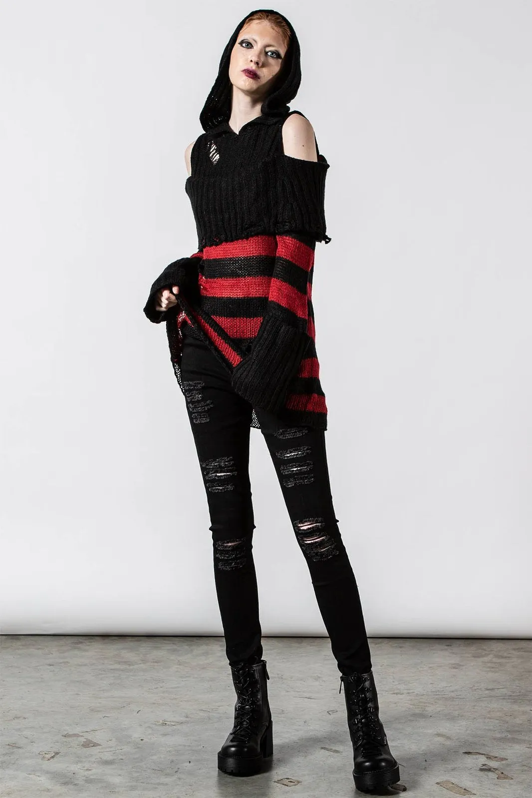 Freddy Hooded Knit Sweater