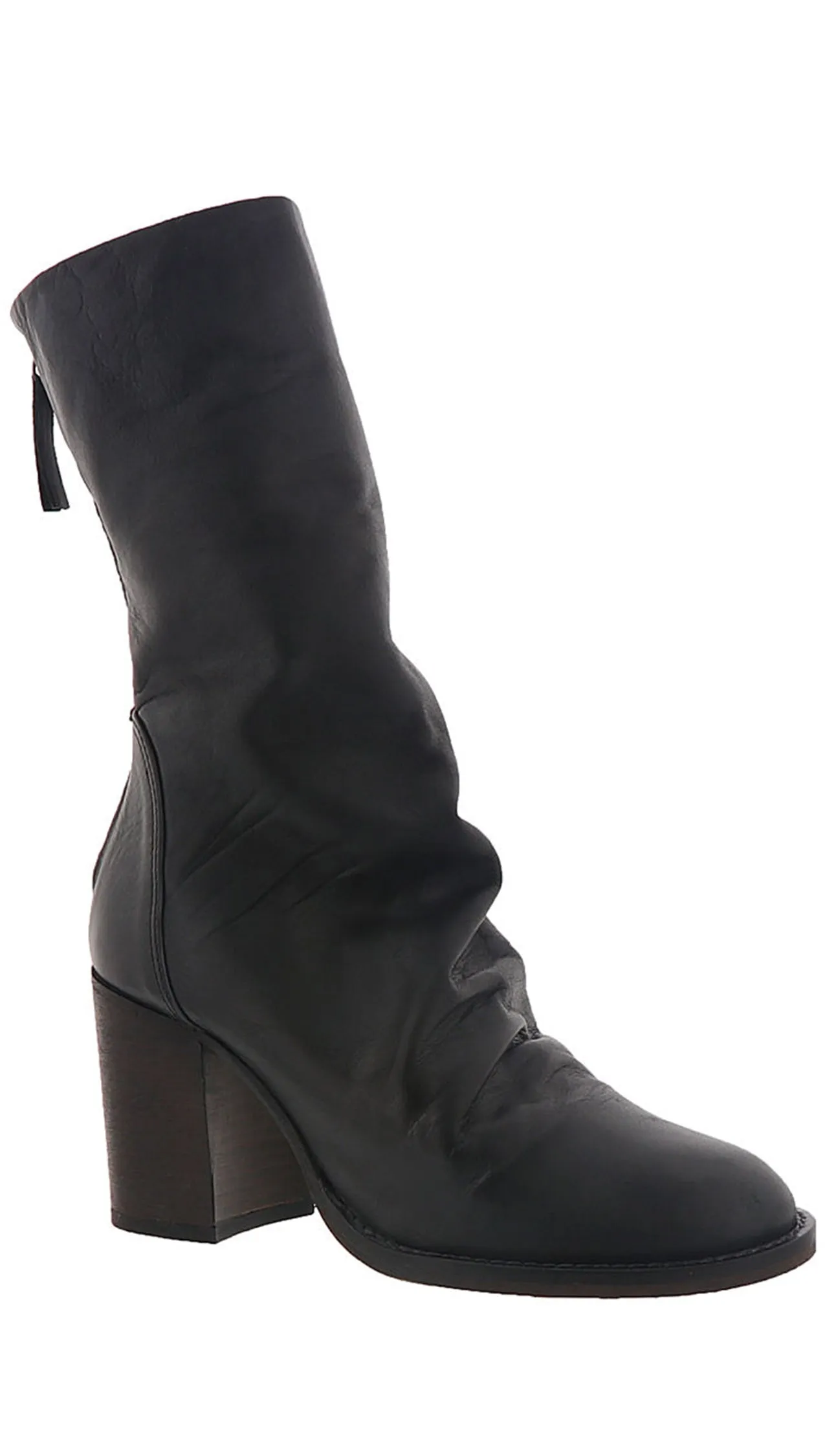 Free People Elle Block Heel Booties Black