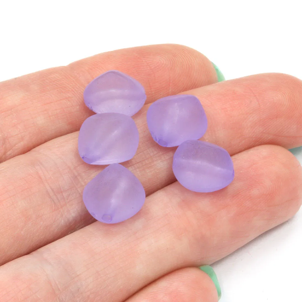 Frosted Acrylic Pyramids 10x7mm Lilac - Pack of 100