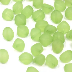 Frosted Acrylic Pyramids 10x7mm Pale Green - Pack of 100