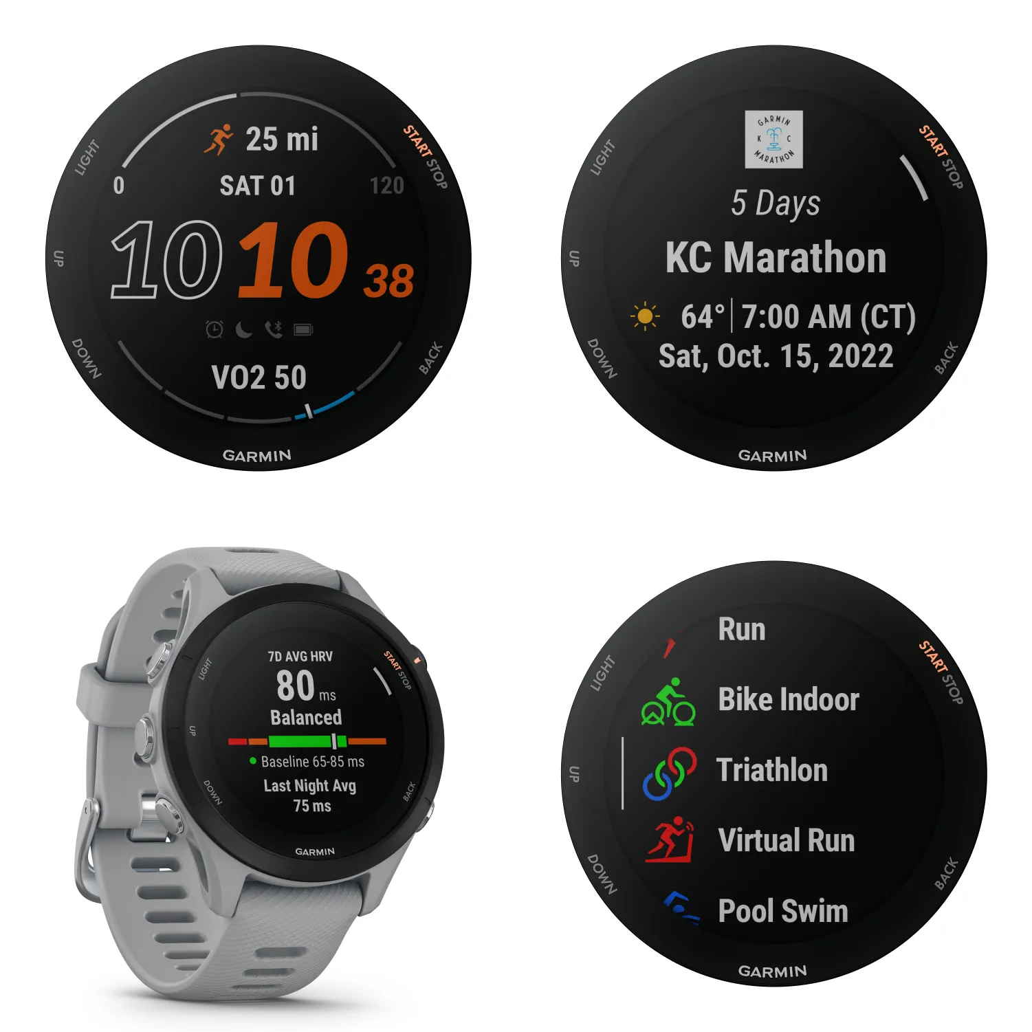 Garmin Forerunner 255 Series GPS Smartwatch, 46 mm or 41 mm