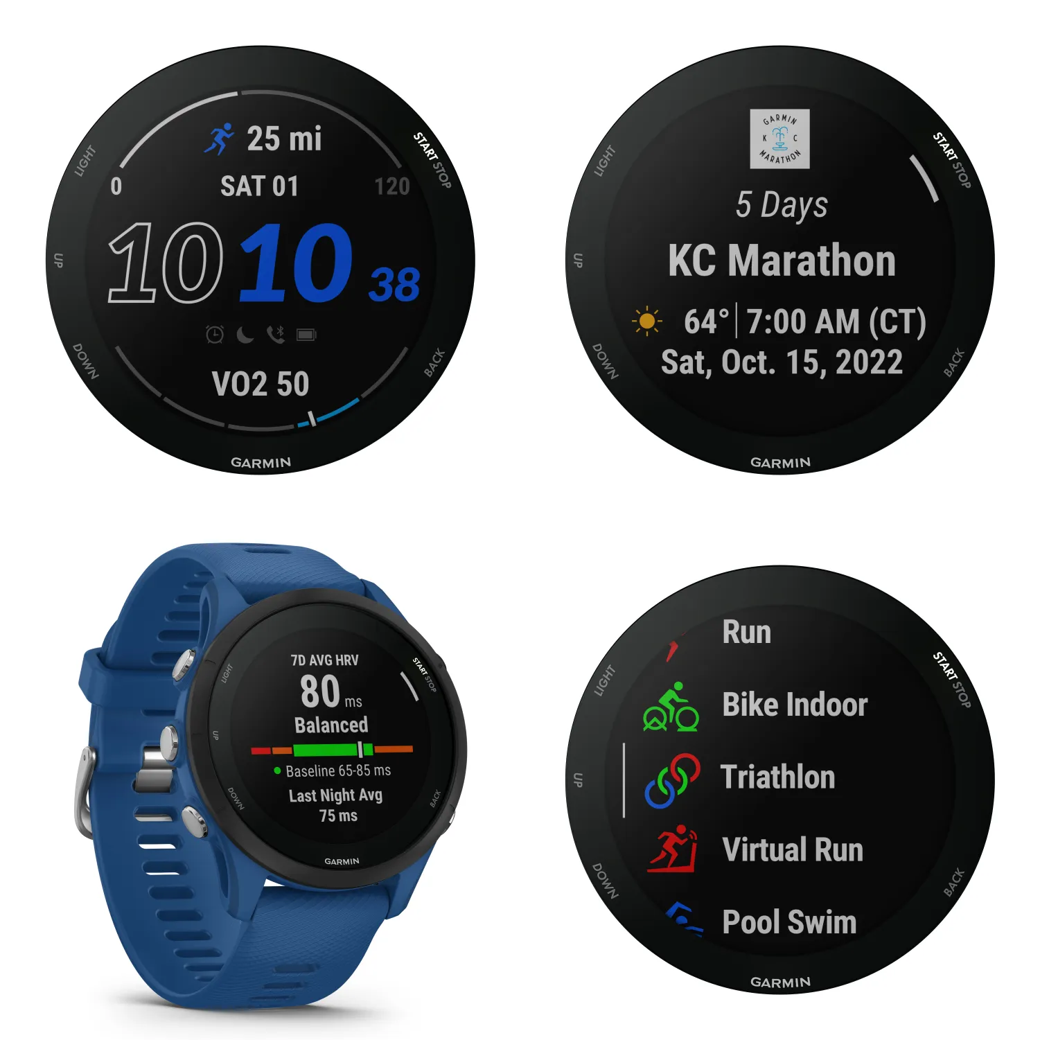 Garmin Forerunner 255 Series GPS Smartwatch, 46 mm or 41 mm