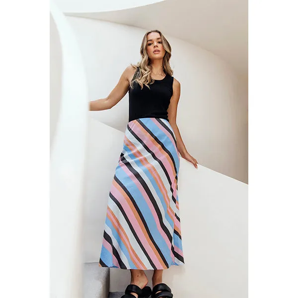 Gazelle Stripe Skirt - Multi Stripe