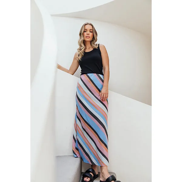 Gazelle Stripe Skirt - Multi Stripe