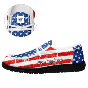 Gifts for Businesses, Memorable Employee Gifts Personalized Casual Shoes, America Flag Shoes, Patriotic Spirit Custom Shoes, XF2202-23020068