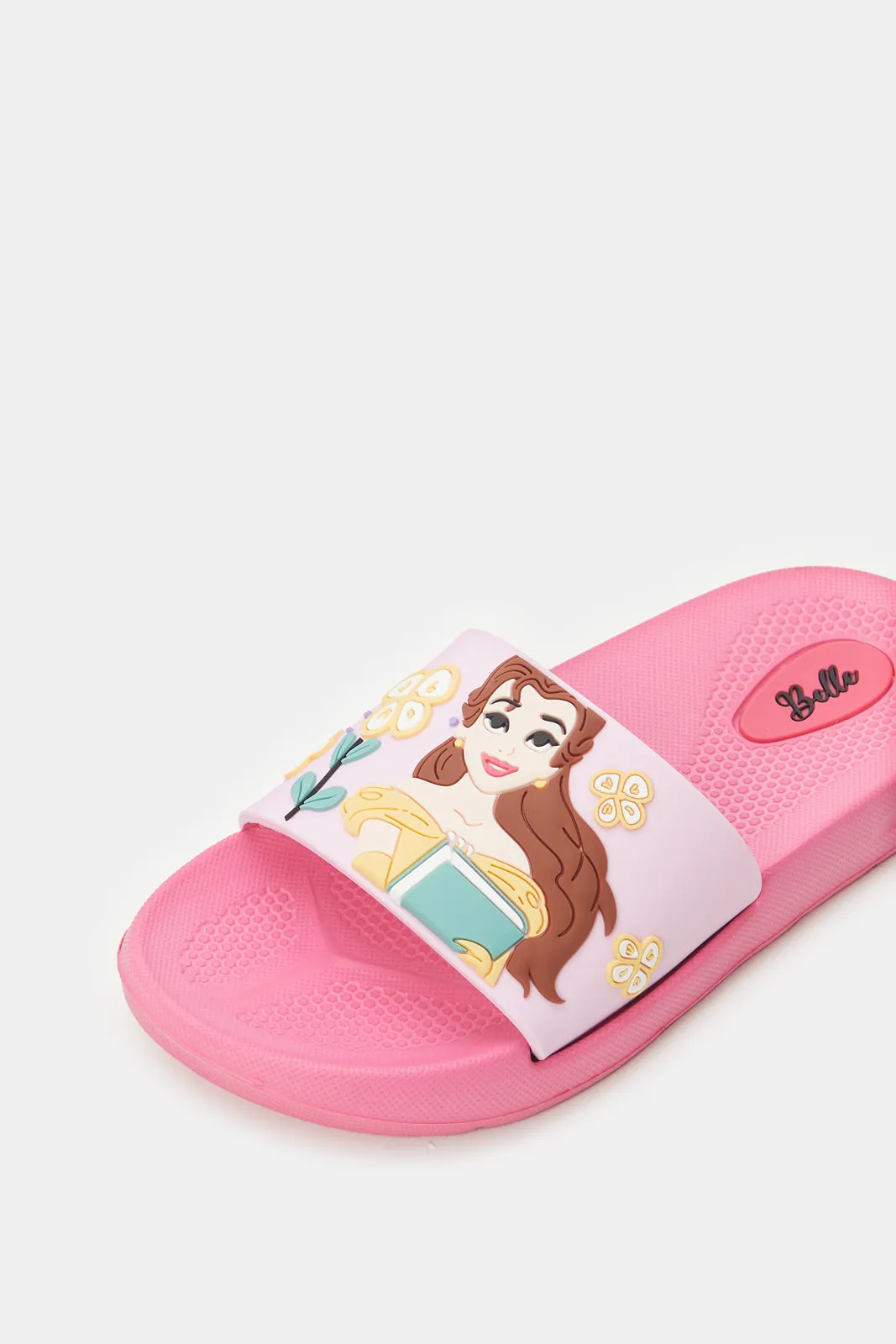 Girls Pink Belle Princess Slides