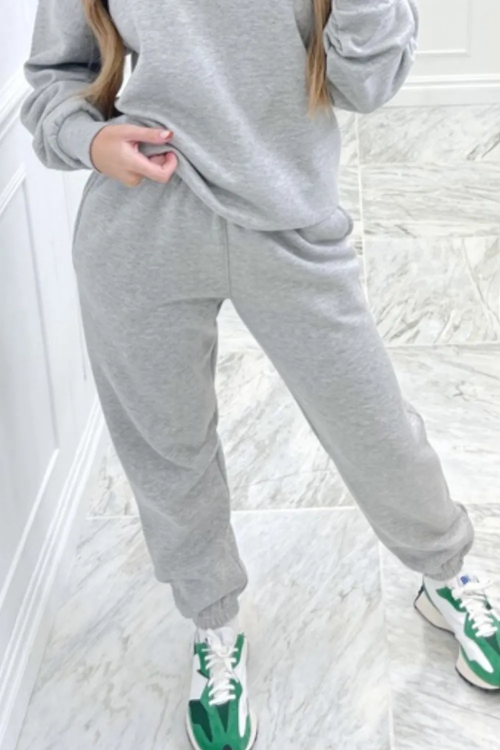 Glamify melange grey essential jogger