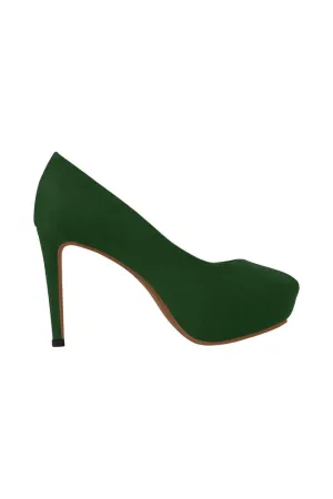 Go Solid Green Women's High Heels