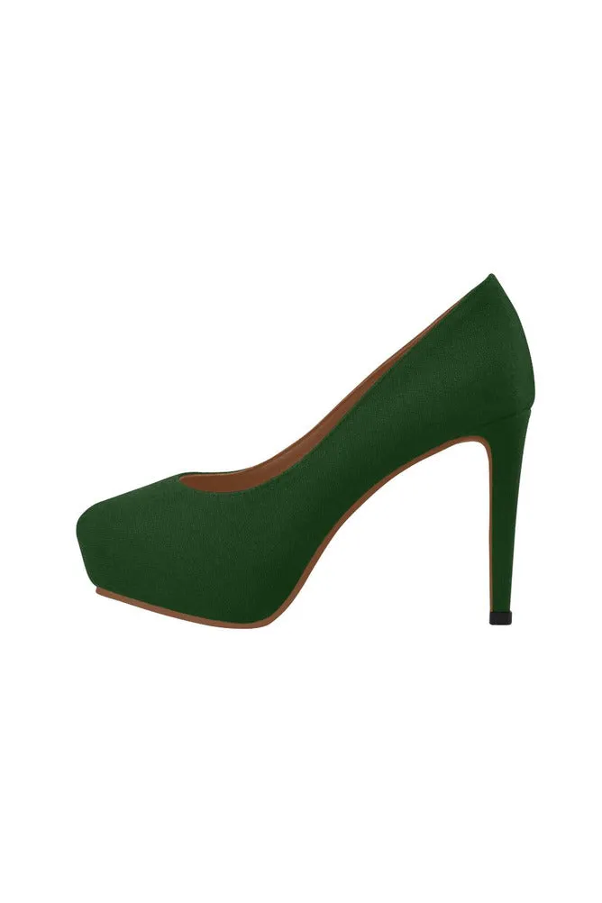 Go Solid Green Women's High Heels