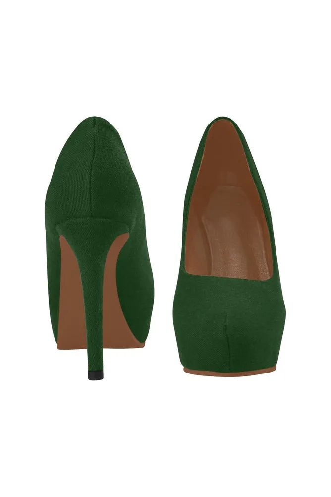 Go Solid Green Women's High Heels