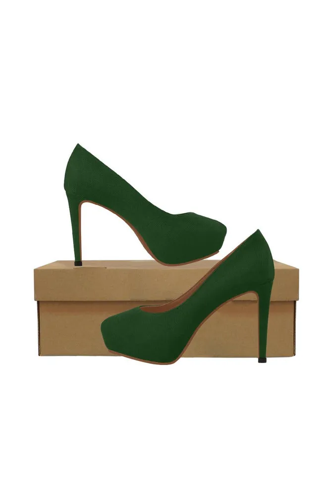 Go Solid Green Women's High Heels