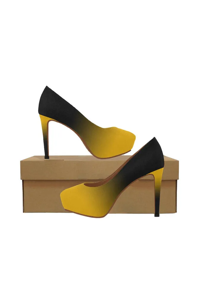 Golden Gradient Women's High Heels