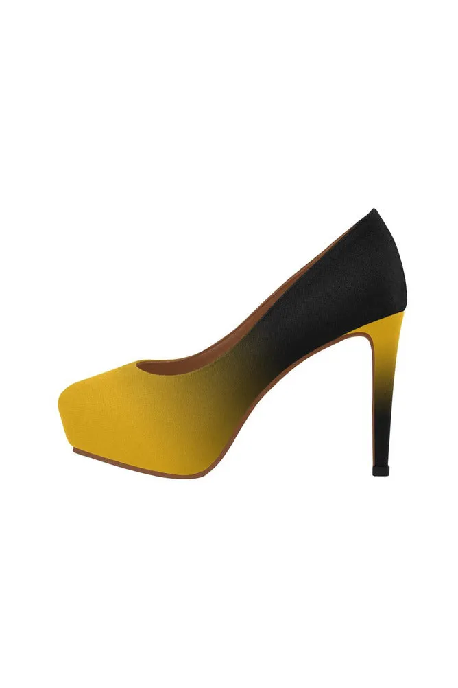 Golden Gradient Women's High Heels