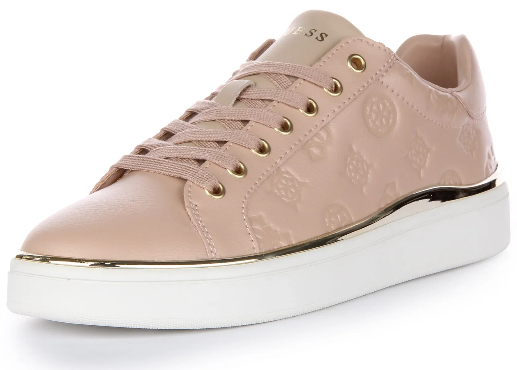 Guess Bonny Peony Low Trainers In Nude For Women