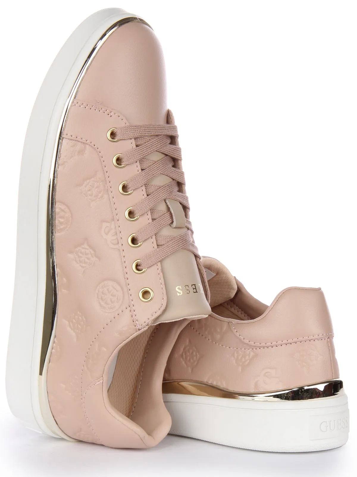 Guess Bonny Peony Low Trainers In Nude For Women