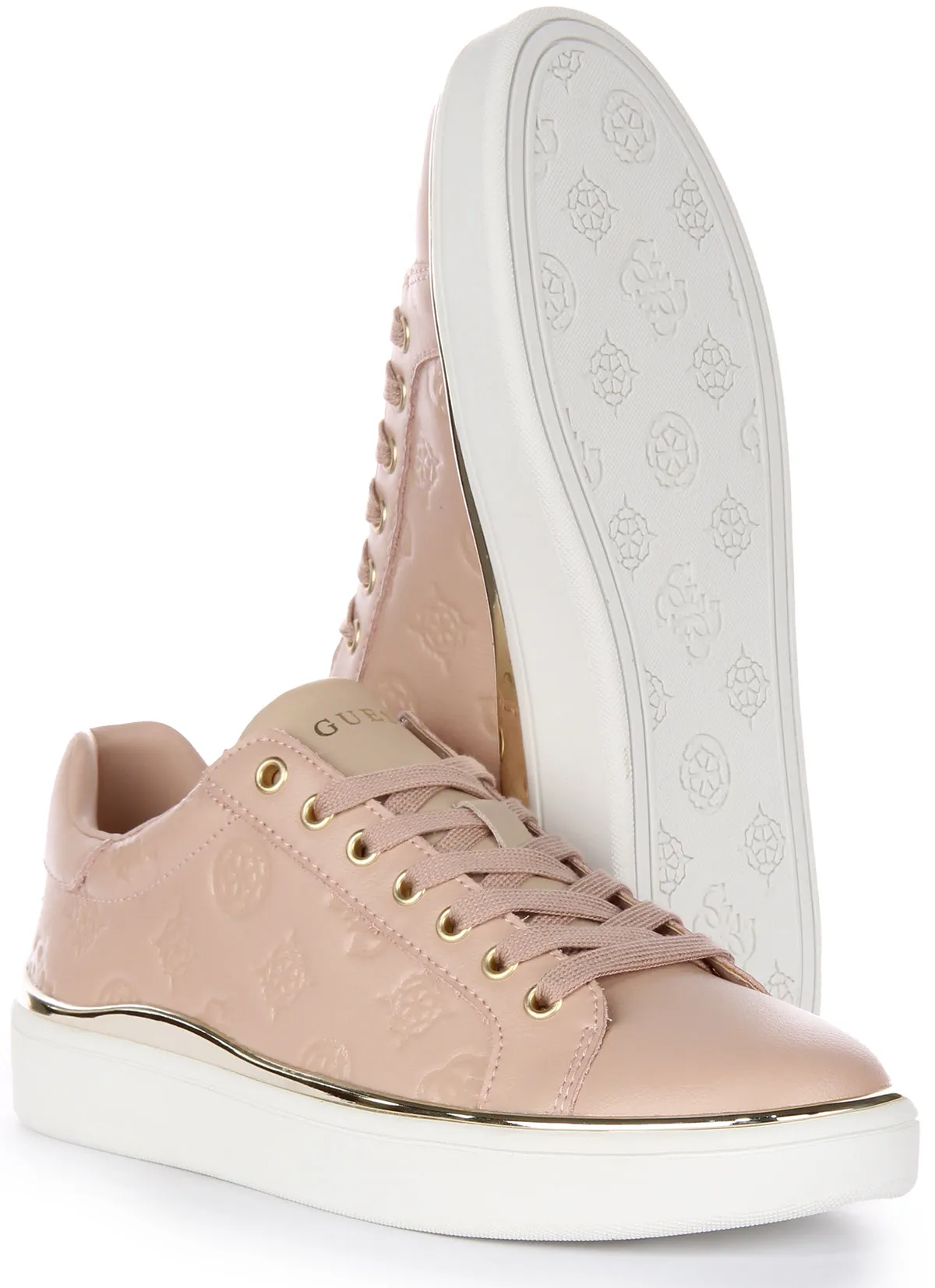 Guess Bonny Peony Low Trainers In Nude For Women