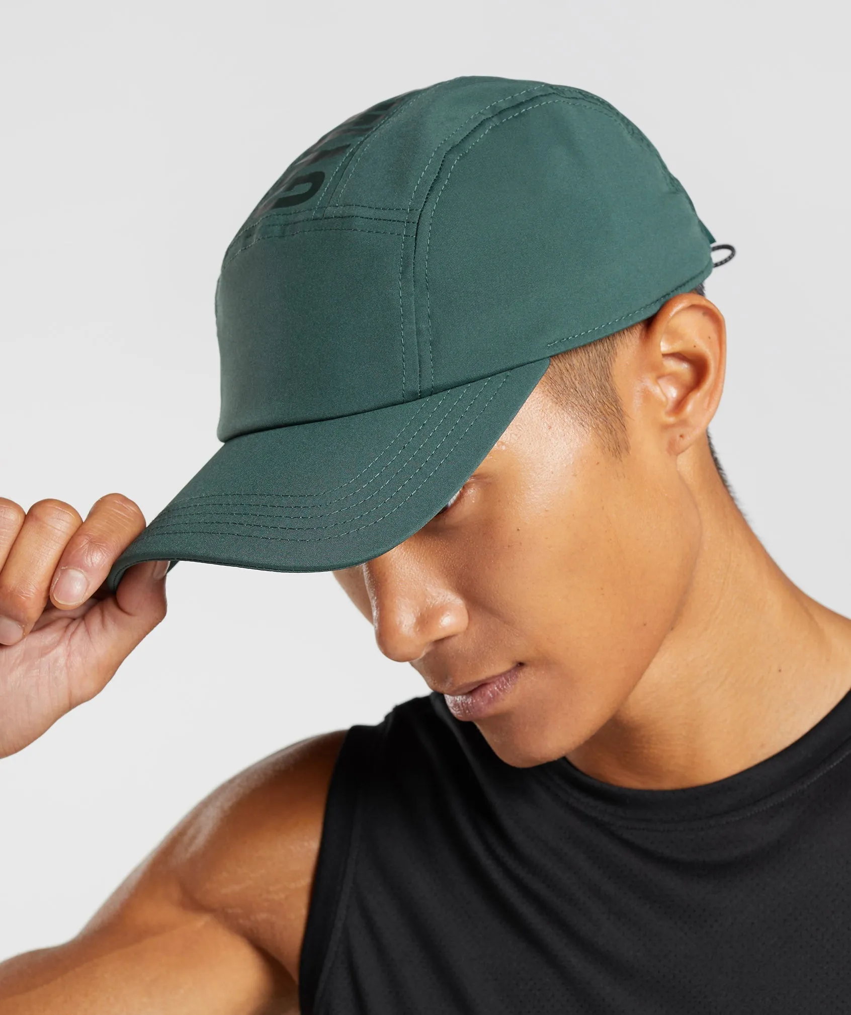 Gymshark  5 Panel Running Cap - Obsidian Green