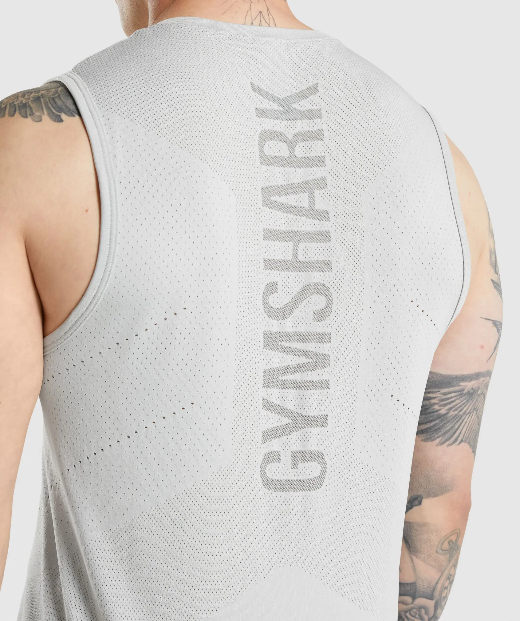 Gymshark Apex Tank - Light Grey/Charcoal