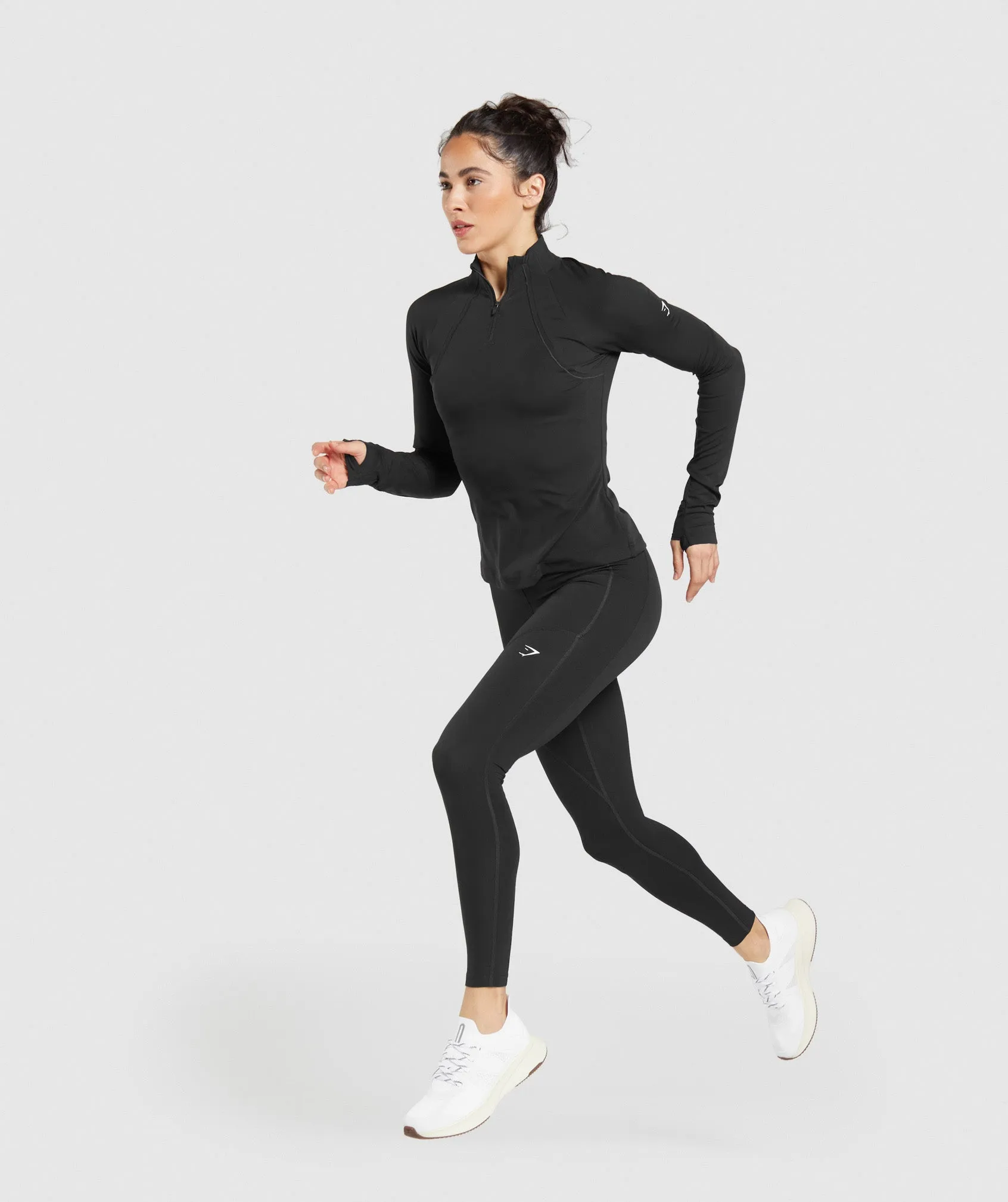 Gymshark Running 1/4 Zip - Black