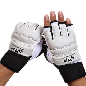 Half Fingers Adults Sandbag Training Boxing Gloves PU Leather Fitness Sparring Taekwondo Gloves, SIZE:S