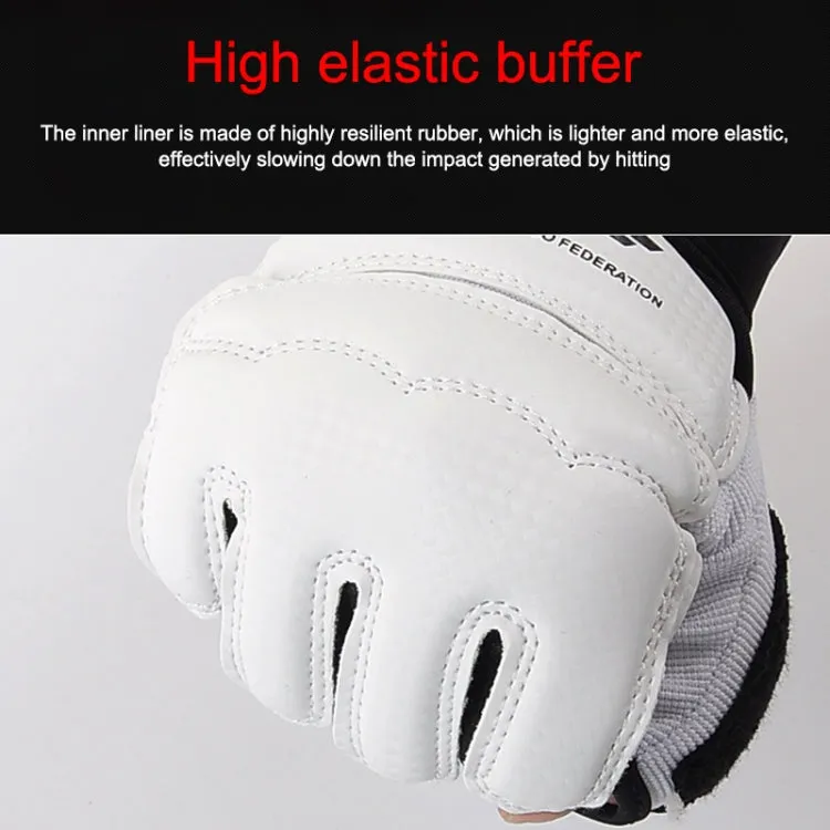 Half Fingers Adults Sandbag Training Boxing Gloves PU Leather Fitness Sparring Taekwondo Gloves, SIZE:S