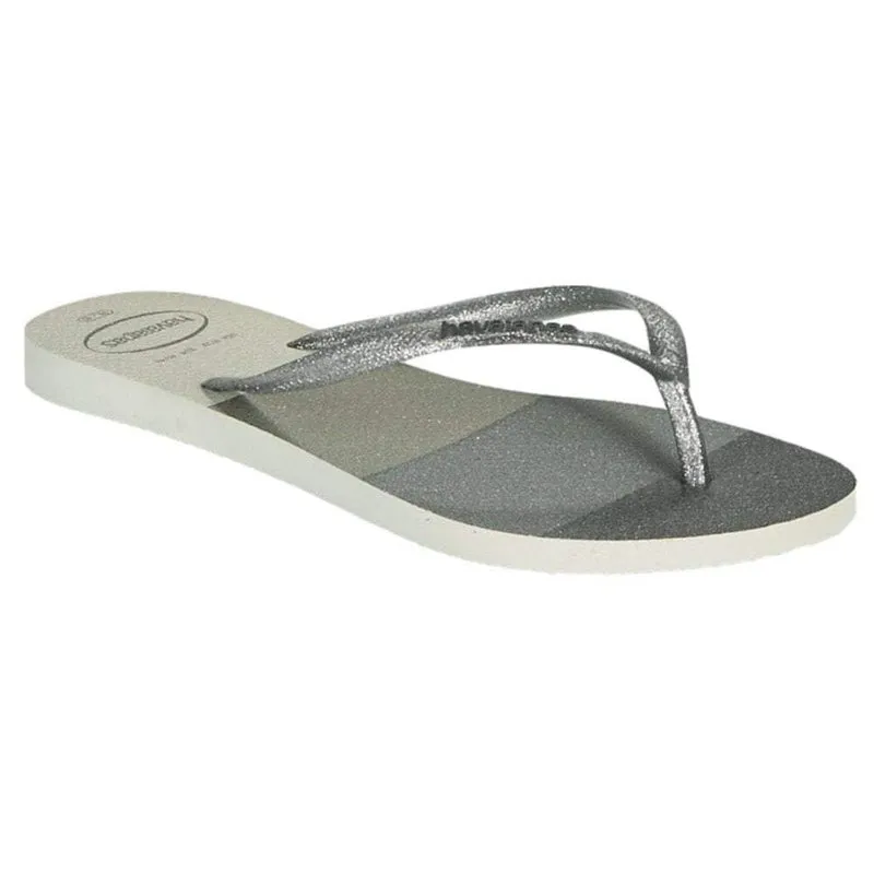 Havaianas Slim Glow Womans FlipFlops - Grey/Silver