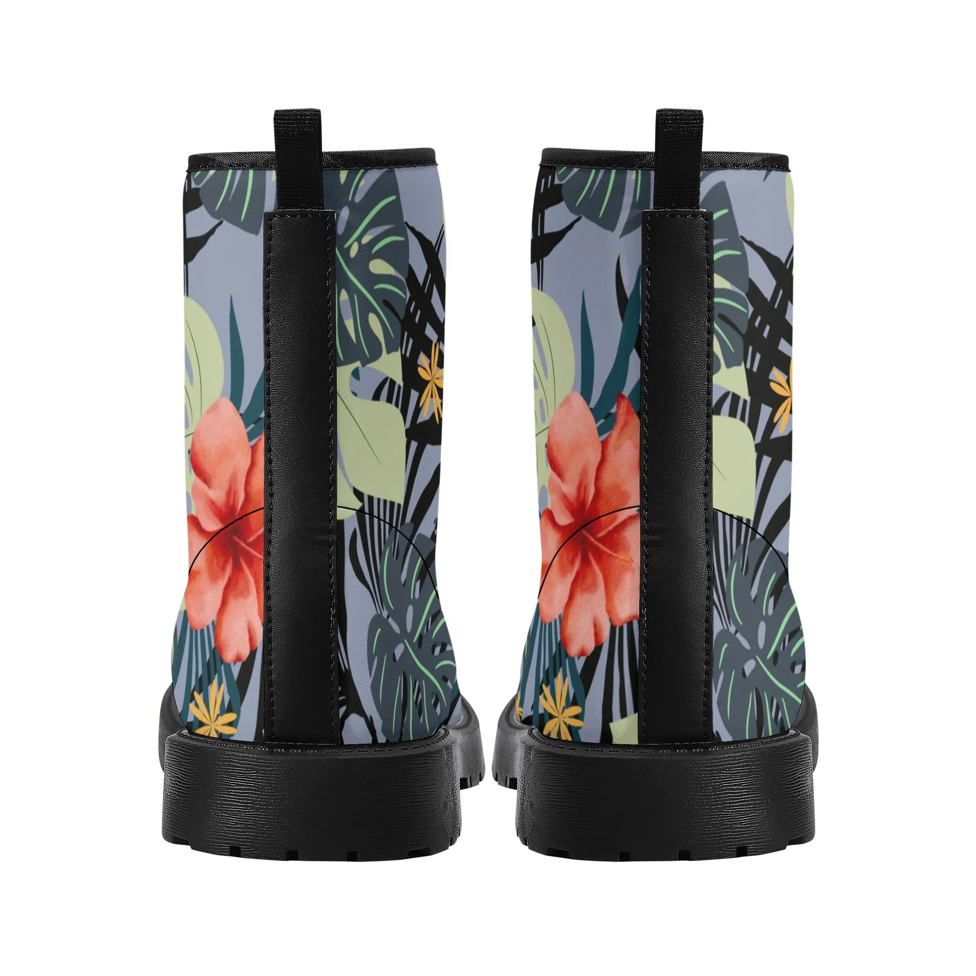 Hawaiian Hibiscus Women's Leather Boots