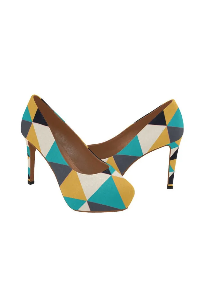 HEXAGON GOLD Women's High Heels