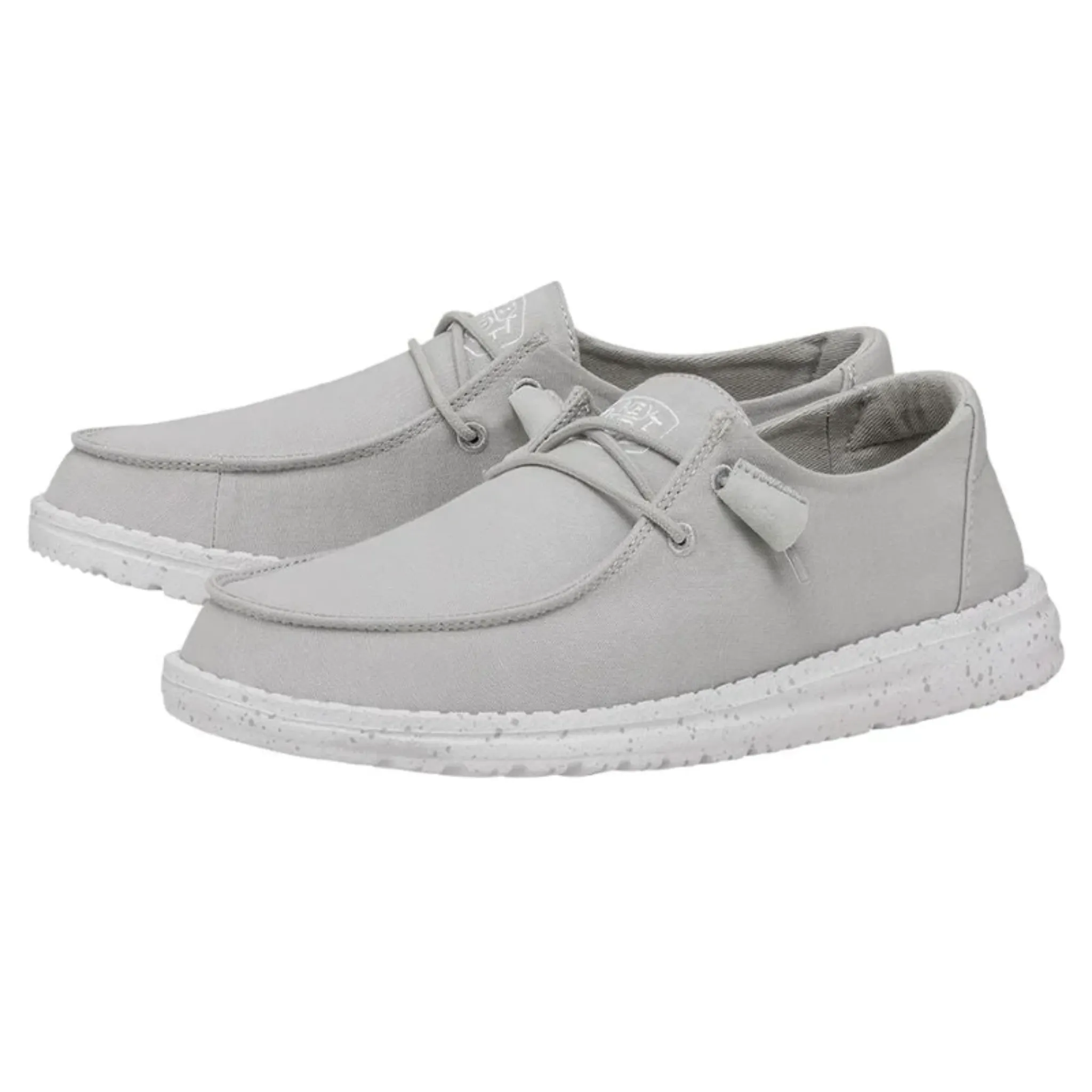 HEY DUDE WOMEN'S WENDY SLUB CANVAS LIGHT GREY - 40063007