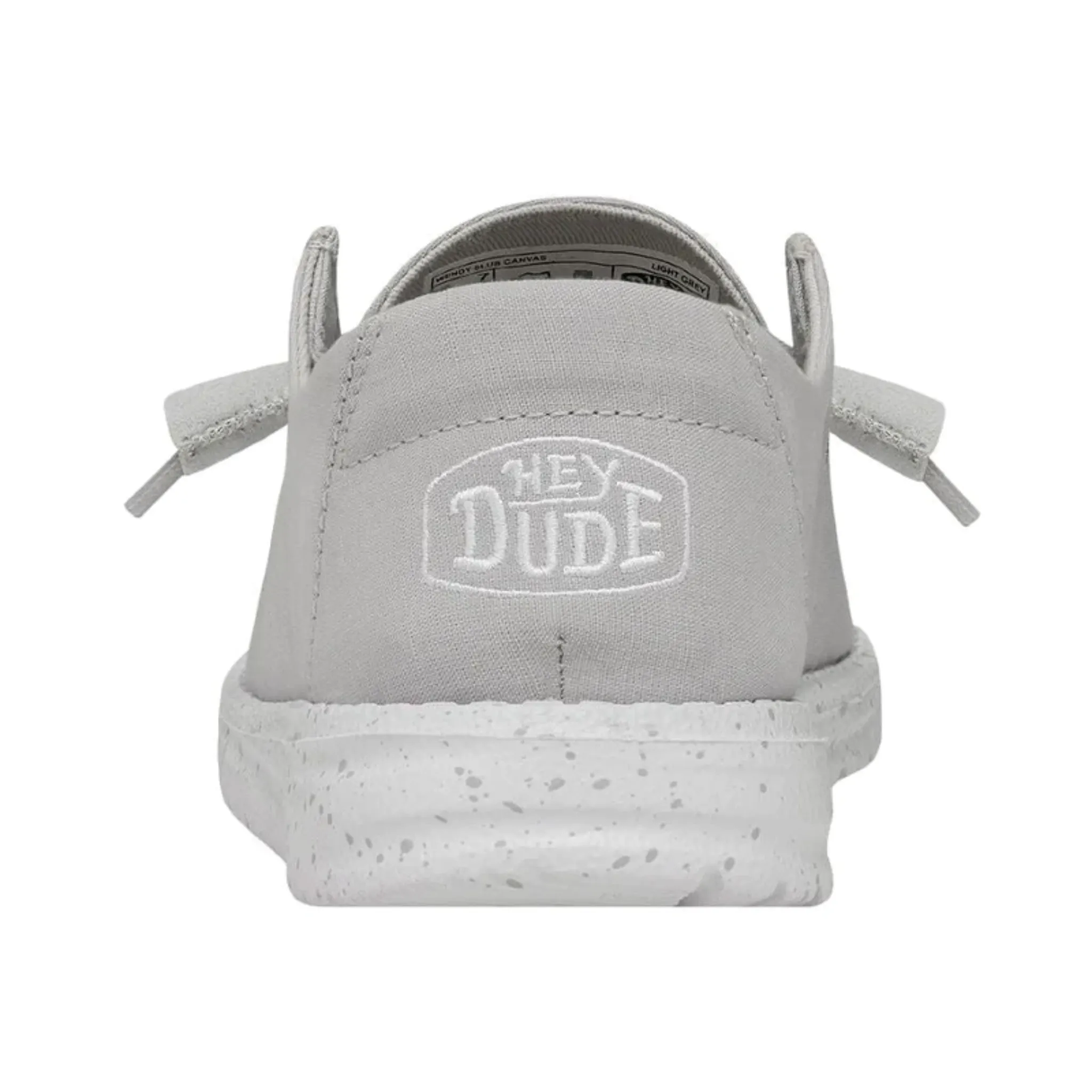 HEY DUDE WOMEN'S WENDY SLUB CANVAS LIGHT GREY - 40063007