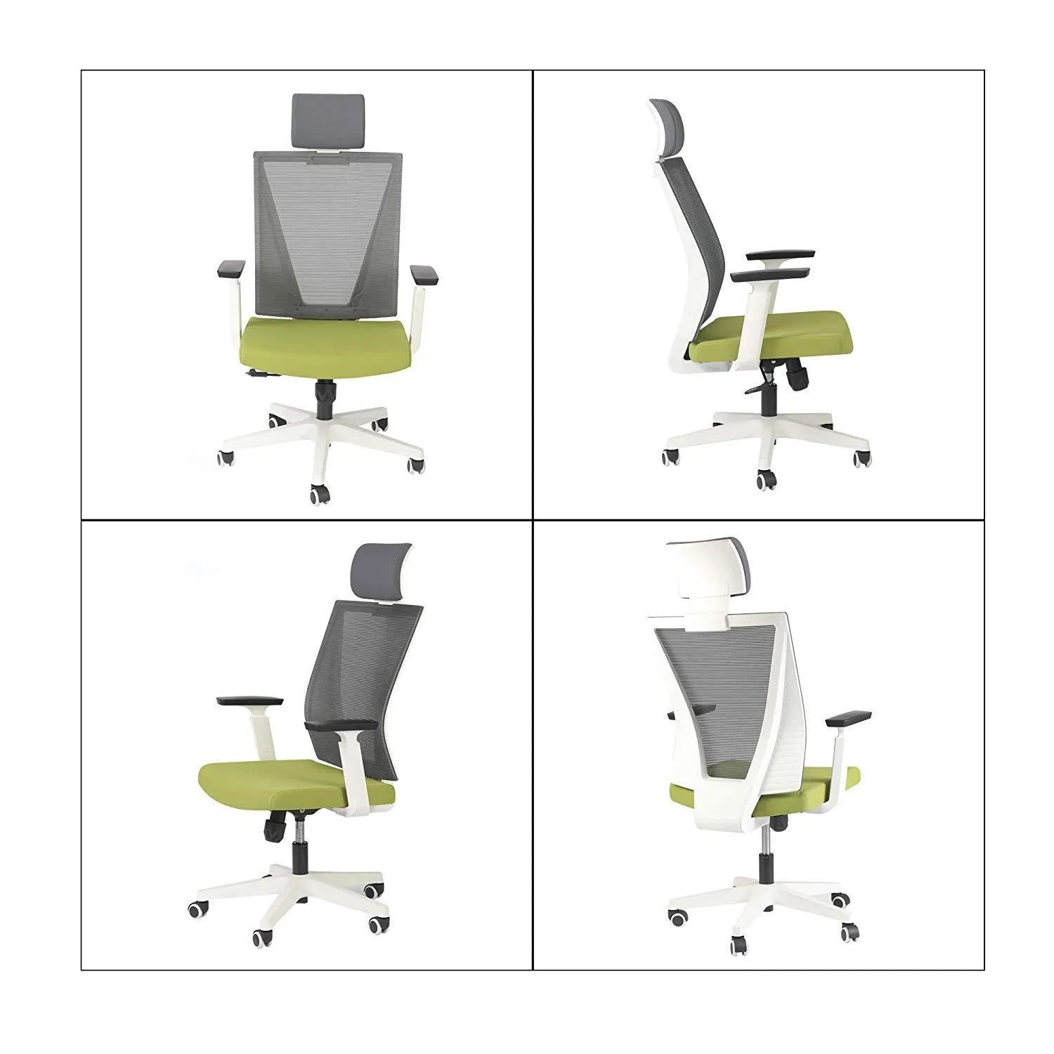 High Back Swivel Chair for Desk with Adjustable Headrest Office Chair Breathable Mesh Ergonomic Desk Chair