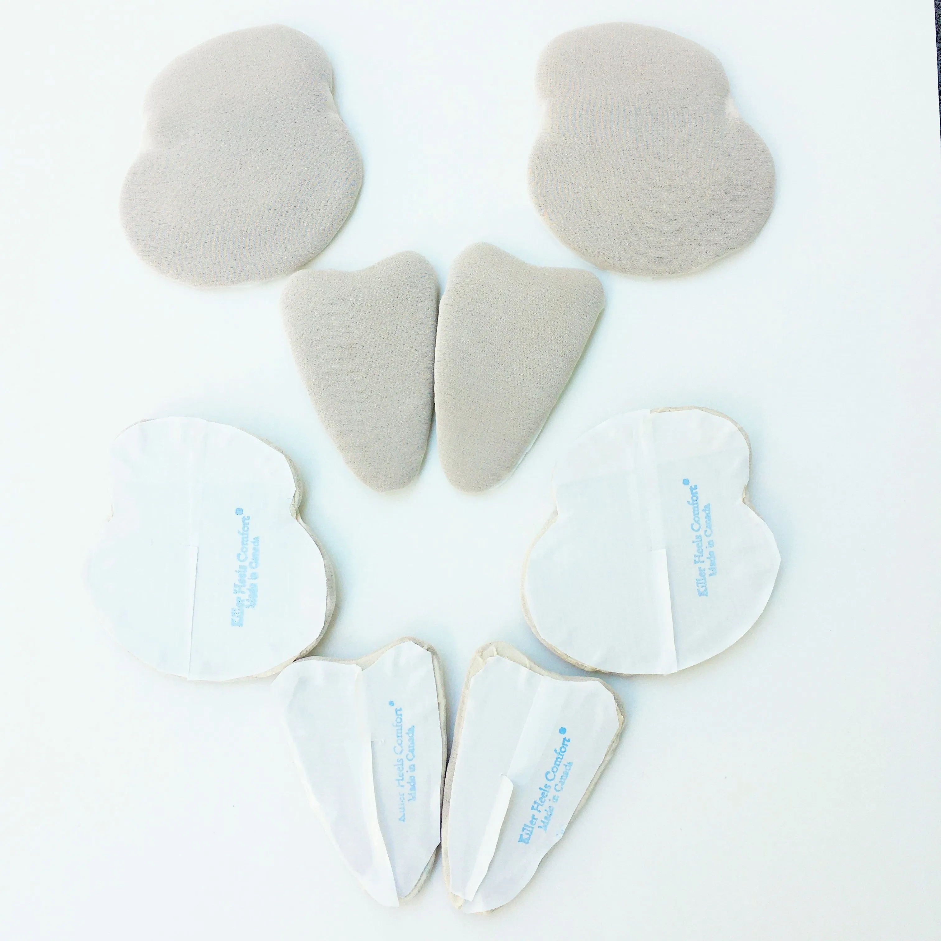 High Heel Shoe Inserts 2"  heels, Silk Georgette, Rebounding Soft Polyurethane, Ergonomic Toe Grips, Hand Finished