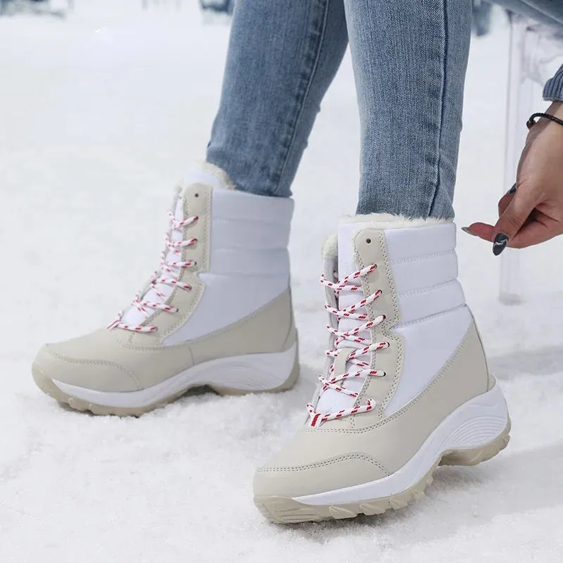 High Top Shoes With Fur Detailing