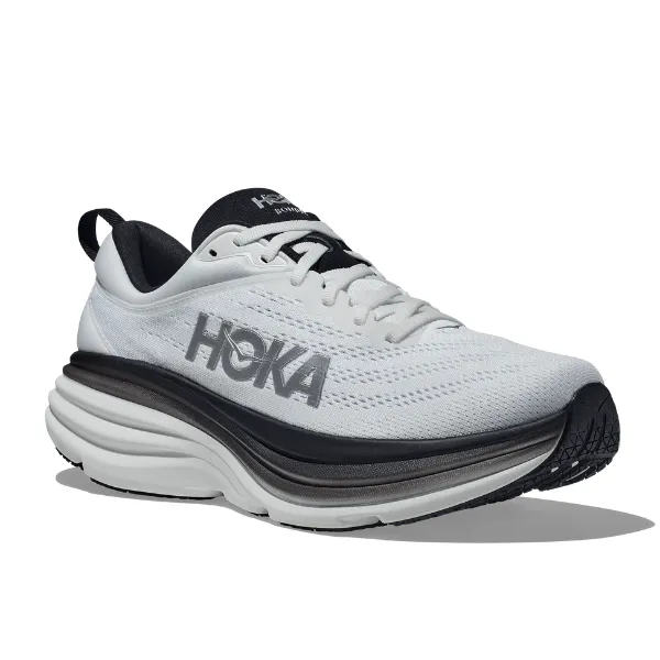 HOKA Bondi 8 Men's Wide White / Black