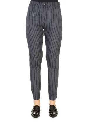 'In Motion' Grey Striped Trousers