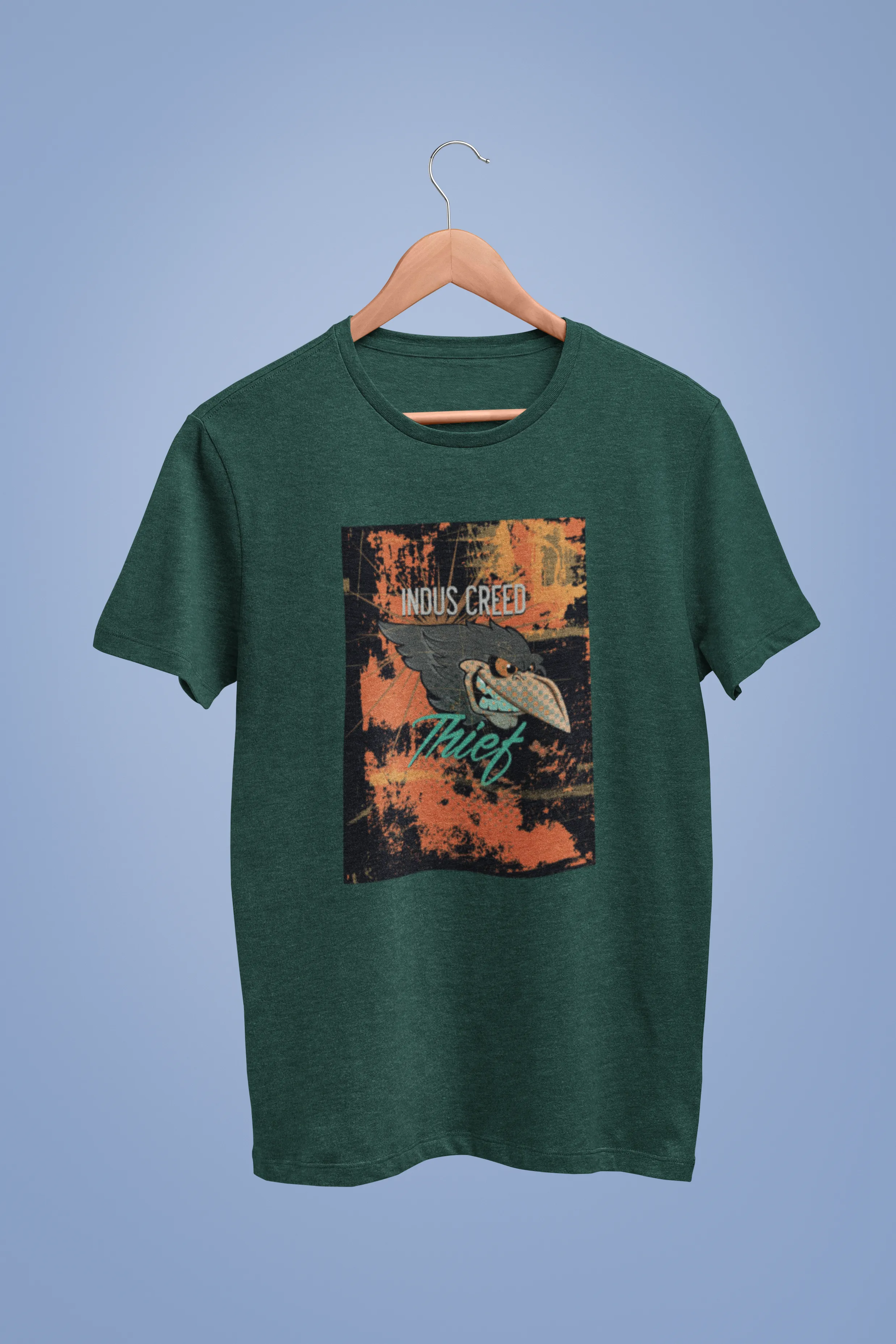 Indus Creed Thief Graphic Green Tshirt