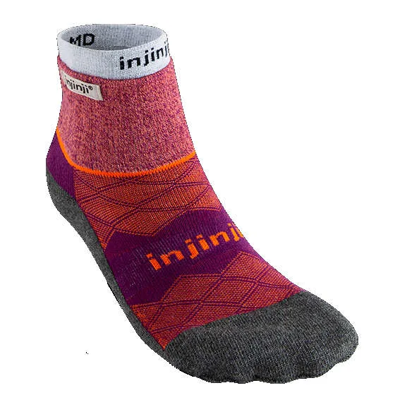 Injinji Womens Liner   Runner Mini Crew Cranberry