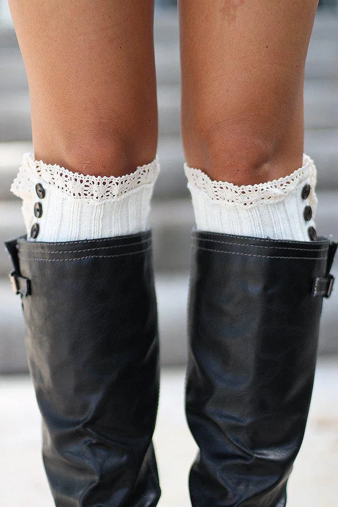 Ivory Boot Cuffs