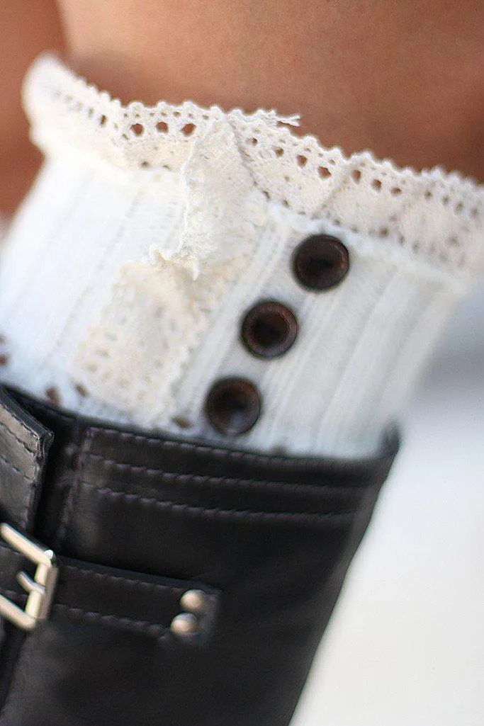 Ivory Boot Cuffs