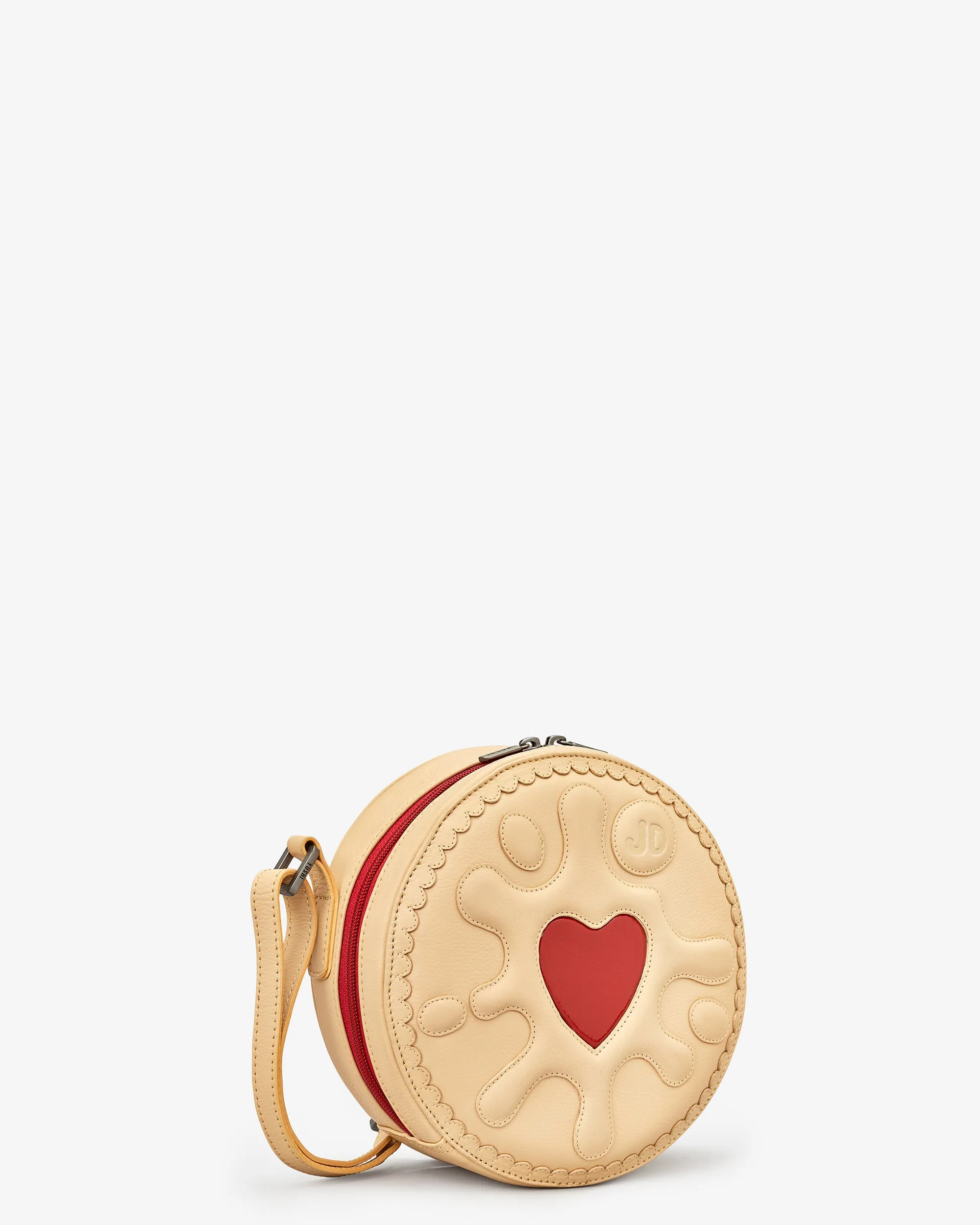 Jammie Dodger Biscuit Leather Cross Body Bag