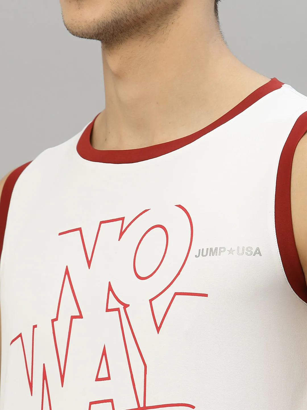 JUMP USA Men Printed Polyester Sleeveless Tank T-shirt