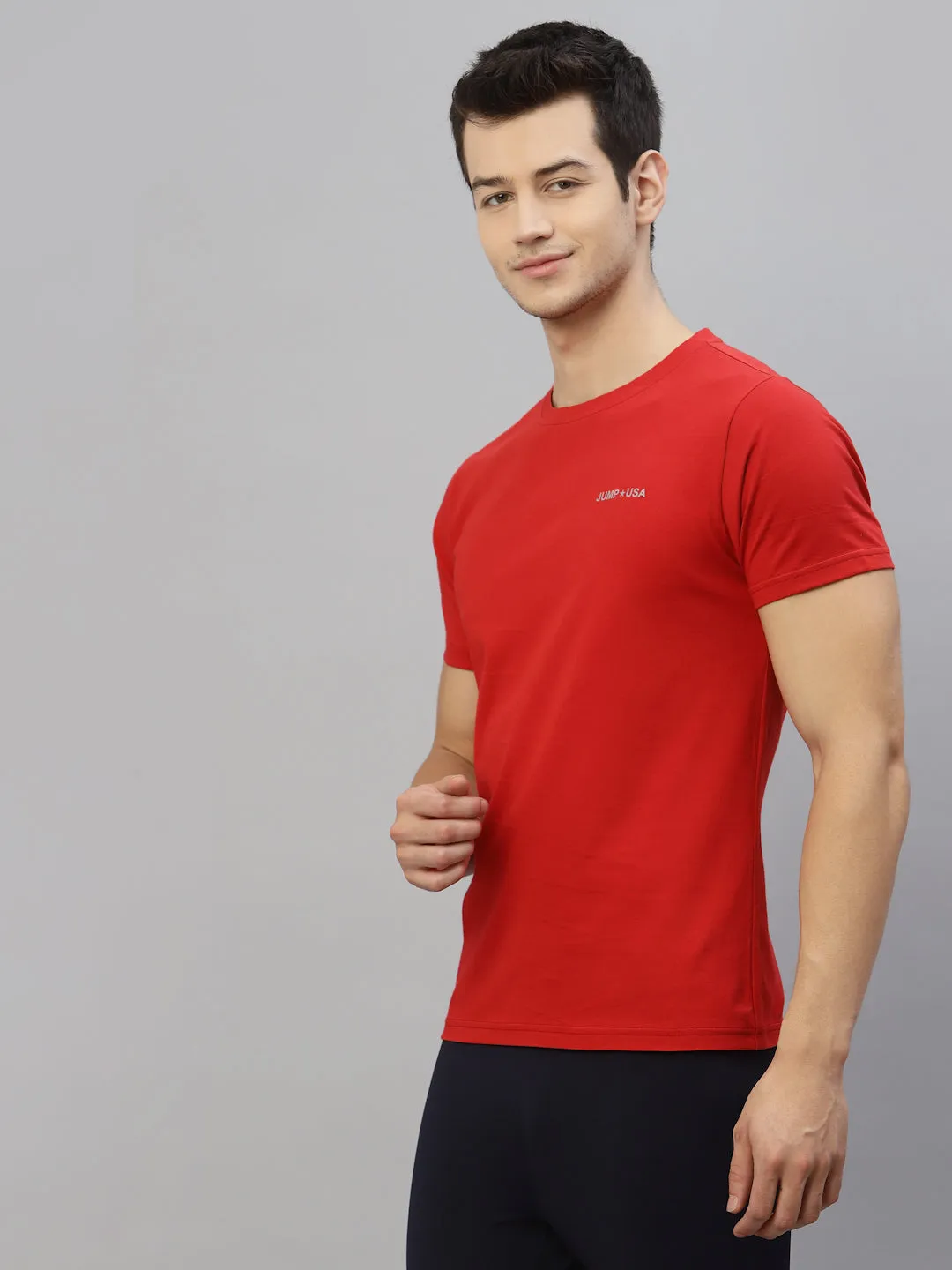 JUMP USA Ultralyte Men Pure Cotton Running Rapid Dry T-Shirt