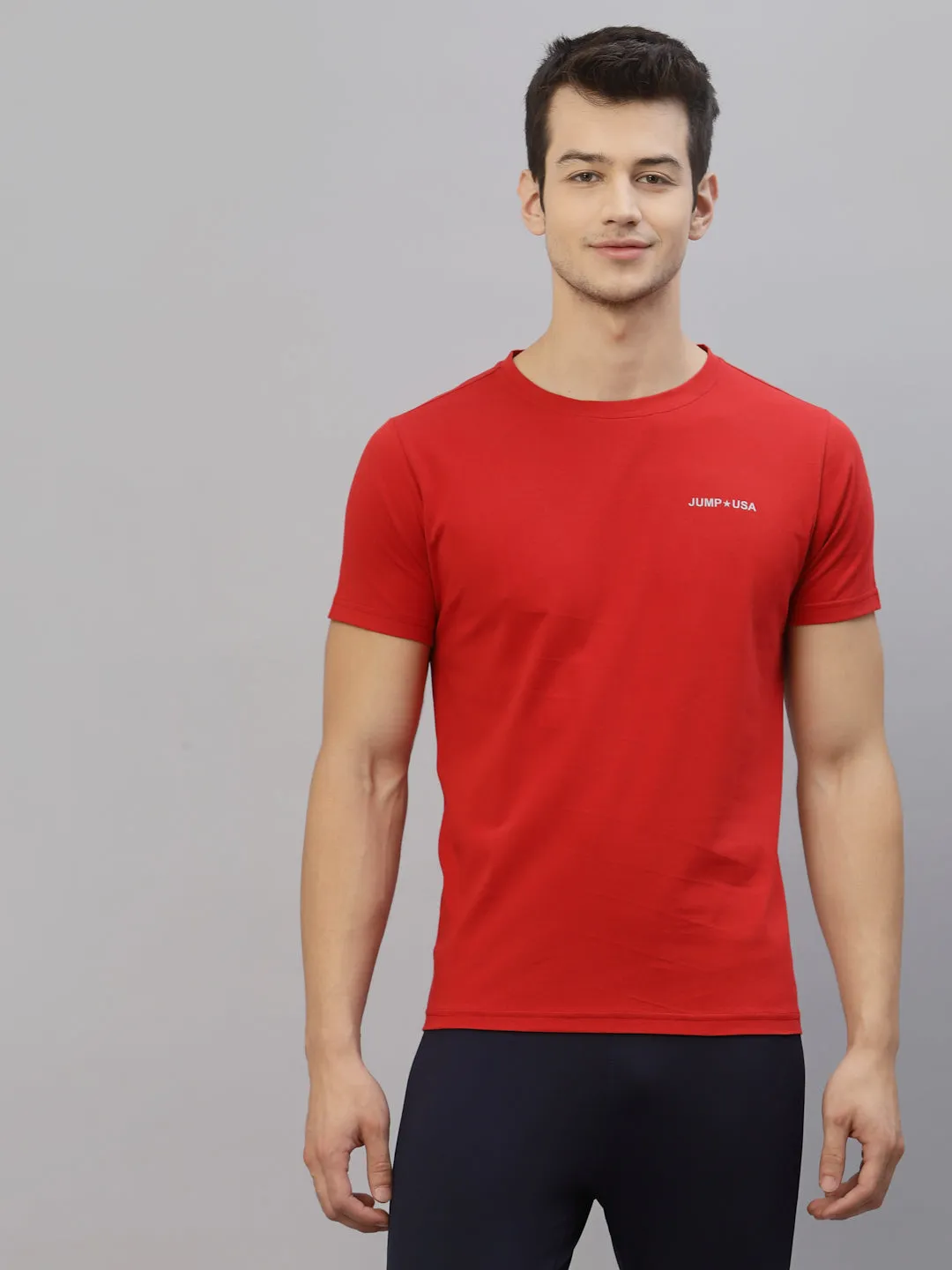 JUMP USA Ultralyte Men Pure Cotton Running Rapid Dry T-Shirt