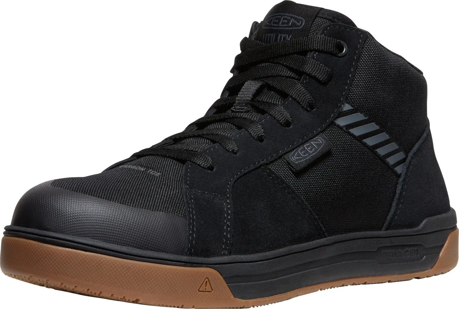 Keen Utility Mens Kenton Mid CT Black/Gum Canvas Work Boots