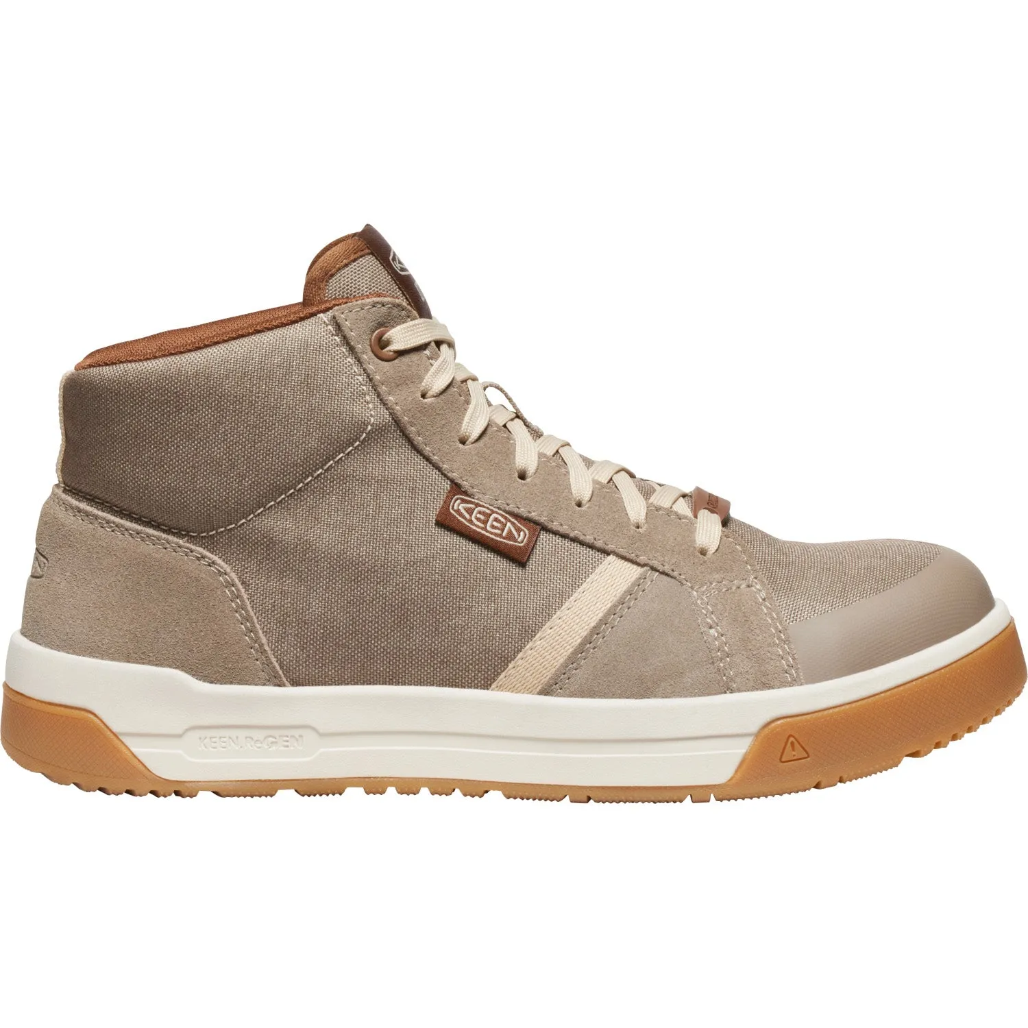 Keen Utility Mens Kenton Mid CT Brindle/Gum Canvas Work Boots