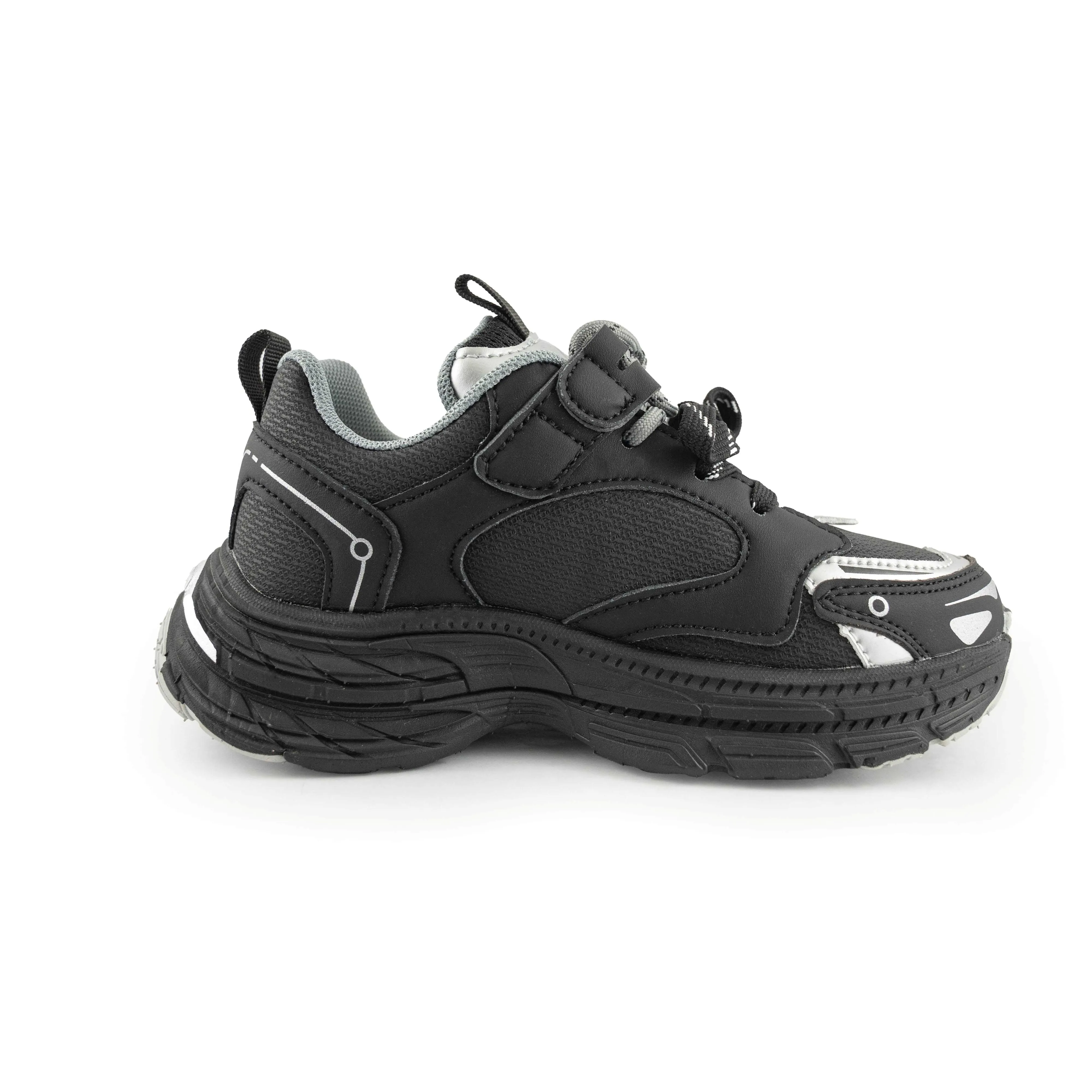 Kid's/Youth Unisex Sneakers - 7112 Black Sliver